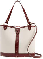 Thumbnail for your product : The Row Leather-trimmed Canvas Bucket Bag - Off-white