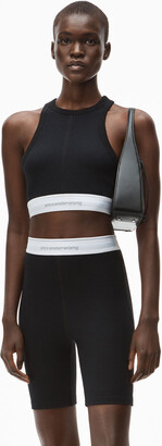Alexander Wang Inc. Female Logo Elastic Bra Top In Stretch Knit BLACK -  ShopStyle