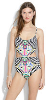 Thumbnail for your product : Mara Hoffman Cosmic Fountain Lace-Up Tanksuit