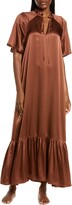 Thumbnail for your product : Nordstrom Romantic Tiered Washable Silk Nightgown