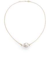 Thumbnail for your product : Mizuki Sea of Beauty 12MM White Baroque Pearl, Diamond & 14K Yellow Gold Necklace