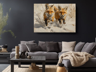 Redwood Rover Oil Painting Fennec Foxes Light Brown Paintings On Canvas Prints