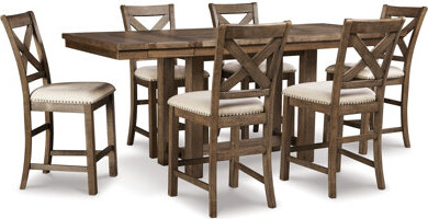 Rosalind Wheeler Moriville Counter Height Dining Table and Barstools