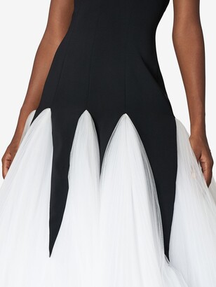 Carolina Herrera Cut-Out Tulle-Layered Gown
