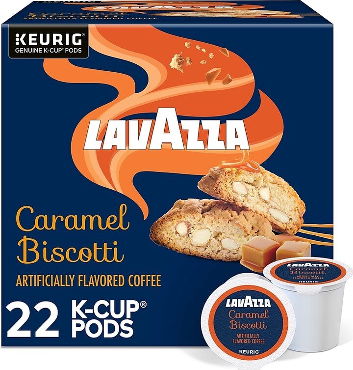 Lavazza Caramel Biscotti Coffee Keurig® K-Cup® Pods, 22/Box (5000384732)