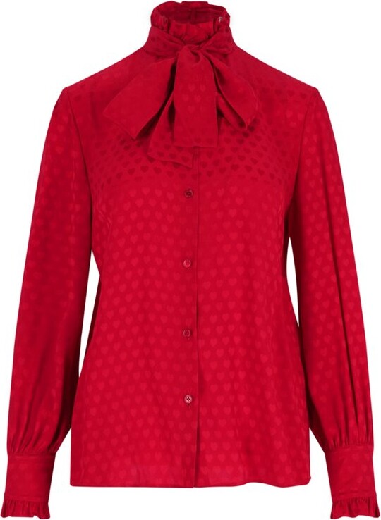 Valentino Cour de Coeur Pussy-Bow Shirt