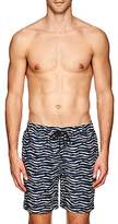 Thumbnail for your product : Onia Men's Charles Wave-Print Swim Trunks - Navy
