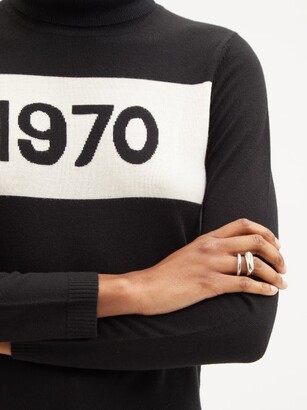 Bella Freud 1970-intarsia Wool Sweater - Black