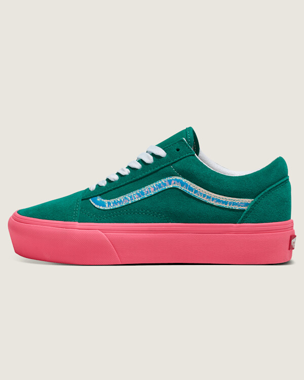 Vans Customs Old Skool Platform Suede Shoes - 3.5 Boys / 5.0 Women