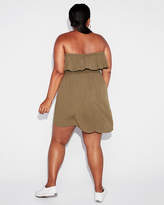 Thumbnail for your product : Express Smocked Ruffle Front Fit And Flare Cami Dress