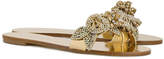 Thumbnail for your product : Sophia Webster Gold Lilico crystal Slides