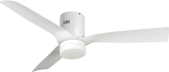 Carro USA Spezia Smart LED Flushmount Ceiling Fan in White, 3 Blades