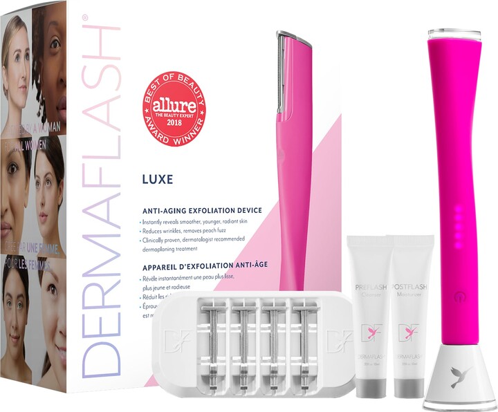 DERMAFLASH LUXE+ Advanced Sonic Dermaplaning + Peach Fuzz Removal