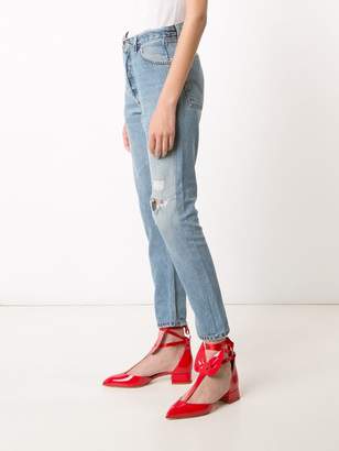 RE/DONE high-rise cropped 'Non-Destruction' jeans