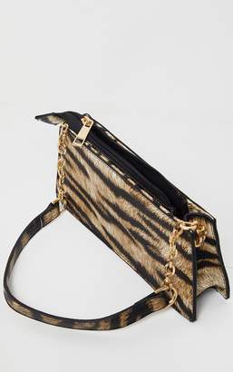 PrettyLittleThing Tiger Chain Handle 90s Shoulder Bag