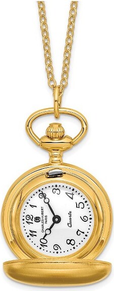 Black Bow Jewelry Co. BlackBowJewelryCharlesHubertLadiesGold-platedBrassSatinPocketWatchNecklace