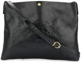 Thumbnail for your product : Il Bisonte embossed logo front shoulder bag