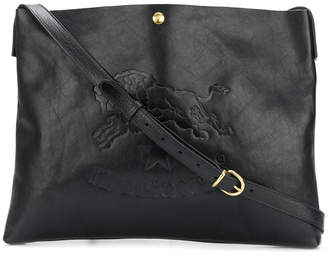 Il Bisonte embossed logo front shoulder bag