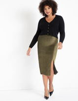 Thumbnail for your product : ELOQUII Sparkle Skirt with Slit