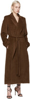 Thumbnail for your product : Totême Brown Alpaca Wrap Coat