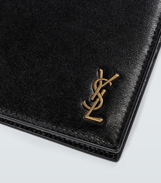 Saint Laurent Portadoll Leather Money Clip Wallet for Men