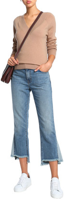 J Brand Frayed High-rise Straight-leg Jeans