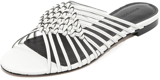Sigerson Morrison Aggie Woven Slide Sandals