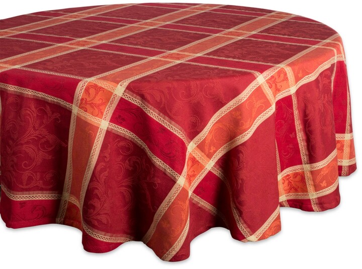 70-Inch Round Bardwill Linens PartialUpdate Montvale Woven Jacquard Tablecloth 