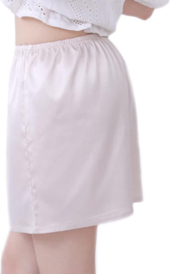 YM YOUMU Women Satin Short Half Slips Underskirt Petticoat for Under