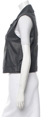 Vince Leather Moto Vest w/ Tags