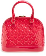 Thumbnail for your product : Betsey Johnson Luv Betsey by 'Quilted Heart' Jelly Dome Satchel