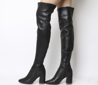 over the knee block heel boots uk