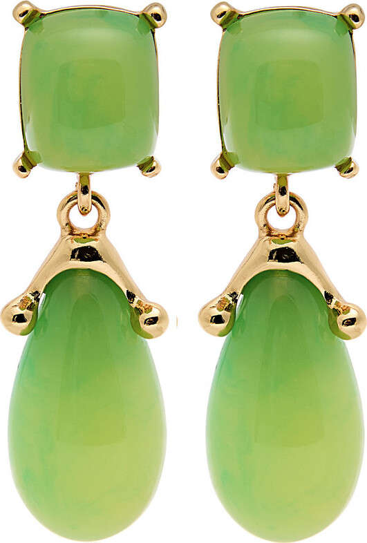 Kenneth Jay Lane 22kt Gold-plated Clip-on Drop Earrings