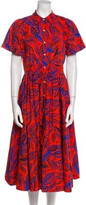 Printed Midi Length Dress 