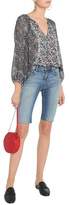 Thumbnail for your product : Alice + Olivia Distressed Denim Bermuda Shorts