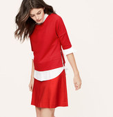 Thumbnail for your product : LOFT Petite Jacquard Short Sleeve Sweatshirt