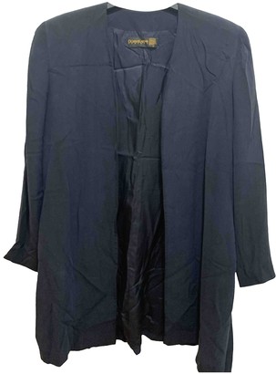 Donna Karan Navy Silk Jacket for Women