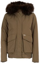 Thumbnail for your product : Woolrich Short fur-lined bomber jacket