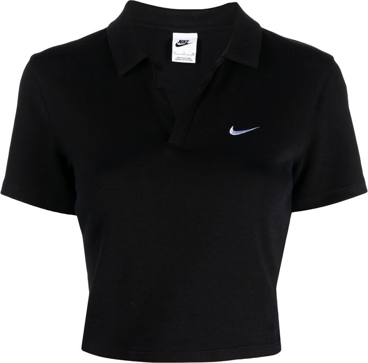 Nike Essential cropped polo shirt ShopStyle Activewear Tops