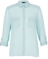 Thumbnail for your product : New Look Cream Long Sleeve Chiffon Shirt