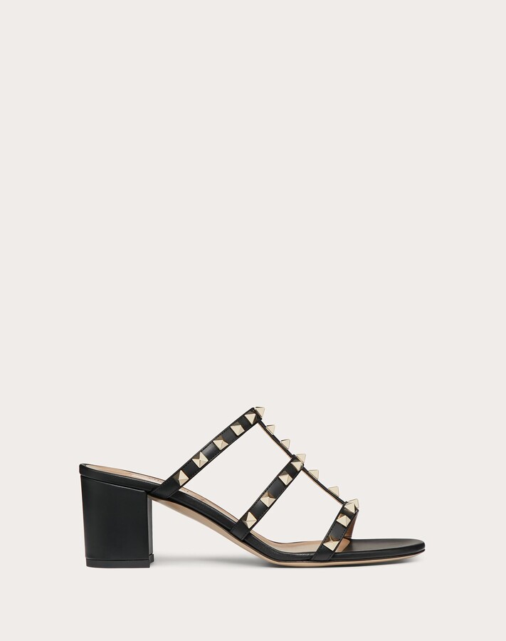 Valentino Rockstud Sandals Black | Shop the world's largest collection of  fashion | ShopStyle