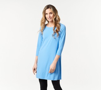 Susan Graver Every Day by Petite Liquid Knit Tunic with Slits