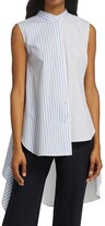 Thumbnail for your product : Monse Crooked Sleeveless Striped Shirt
