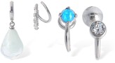 Thumbnail for your product : Panconesi Set Of 4 Aqua Piercing Earrings
