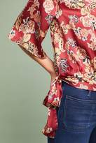 Thumbnail for your product : Anthropologie Floral Print Ruffle Sleeve Top