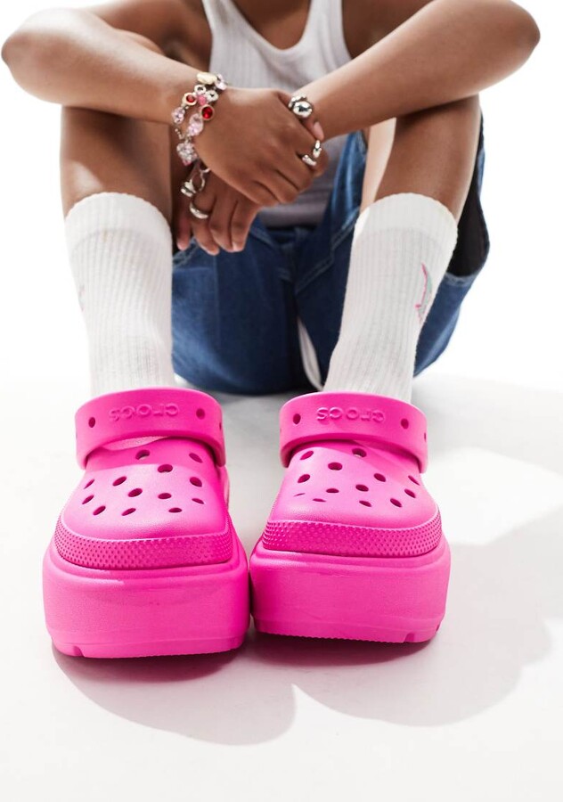 Asos Croc Bae Clog Pink Crocs Juicy Couture Bae Clogs In Multi ASOS
