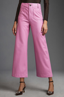 Maeve The Colette Faux Leather Pants Pink - ShopStyle