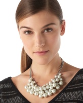 Thumbnail for your product : White House Black Market Glass Pearl Bib Necklace