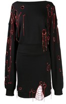Thumbnail for your product : Faith Connexion Distressed Sweatshirt Dress