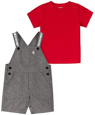 Calvin Klein Baby-boys 2 Pieces Shortall Set - ShopStyle Boys' Clothing